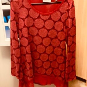 Red tunic top